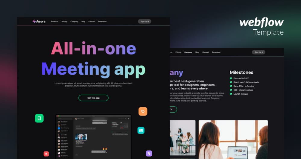Aurora - App Website Template