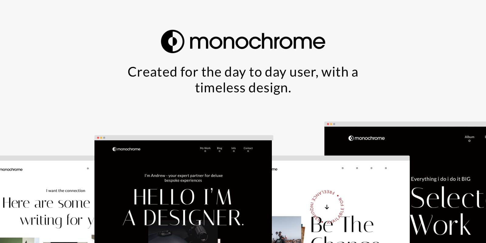 Monochrome - Portfolio Template
