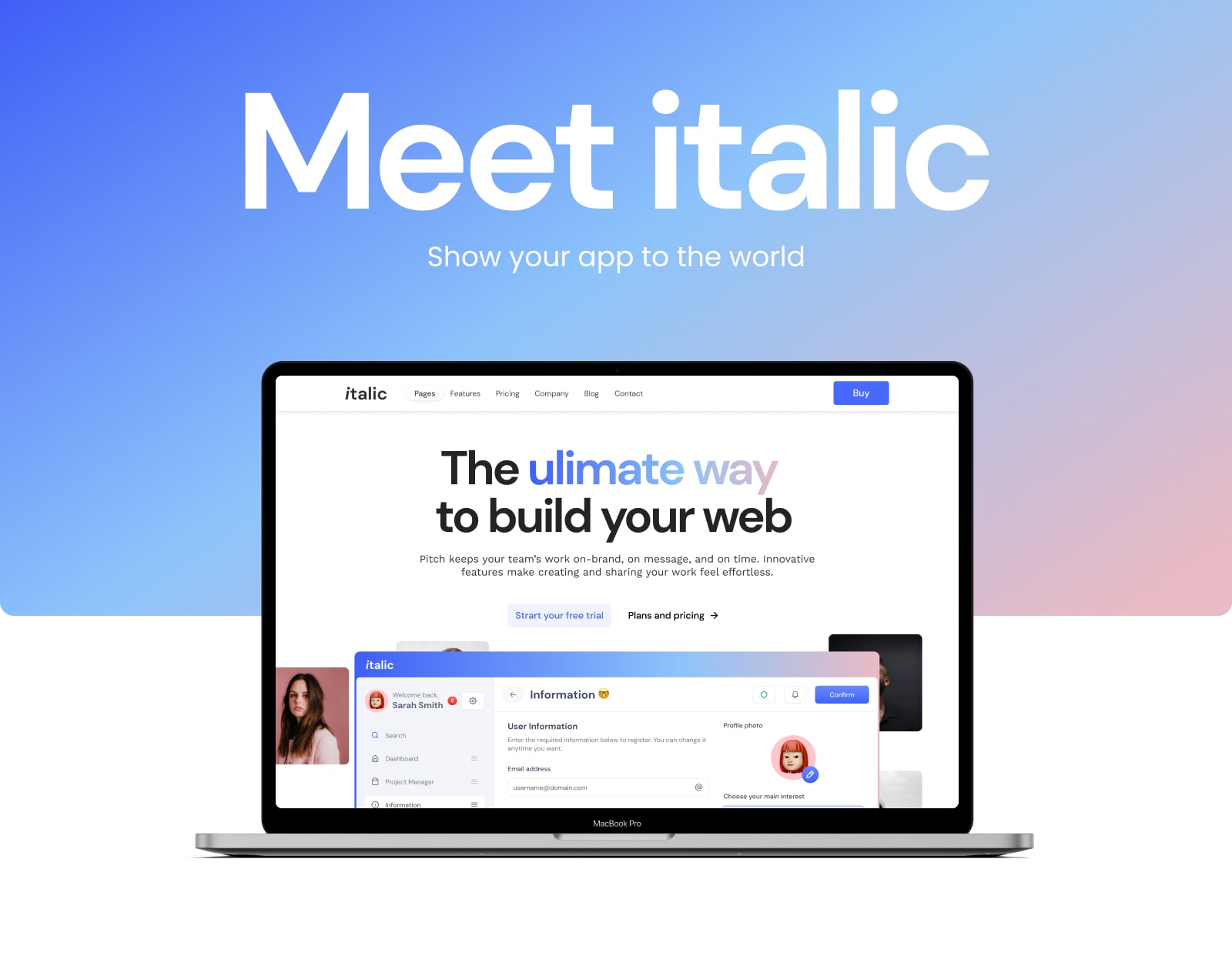Italic - Landing Template