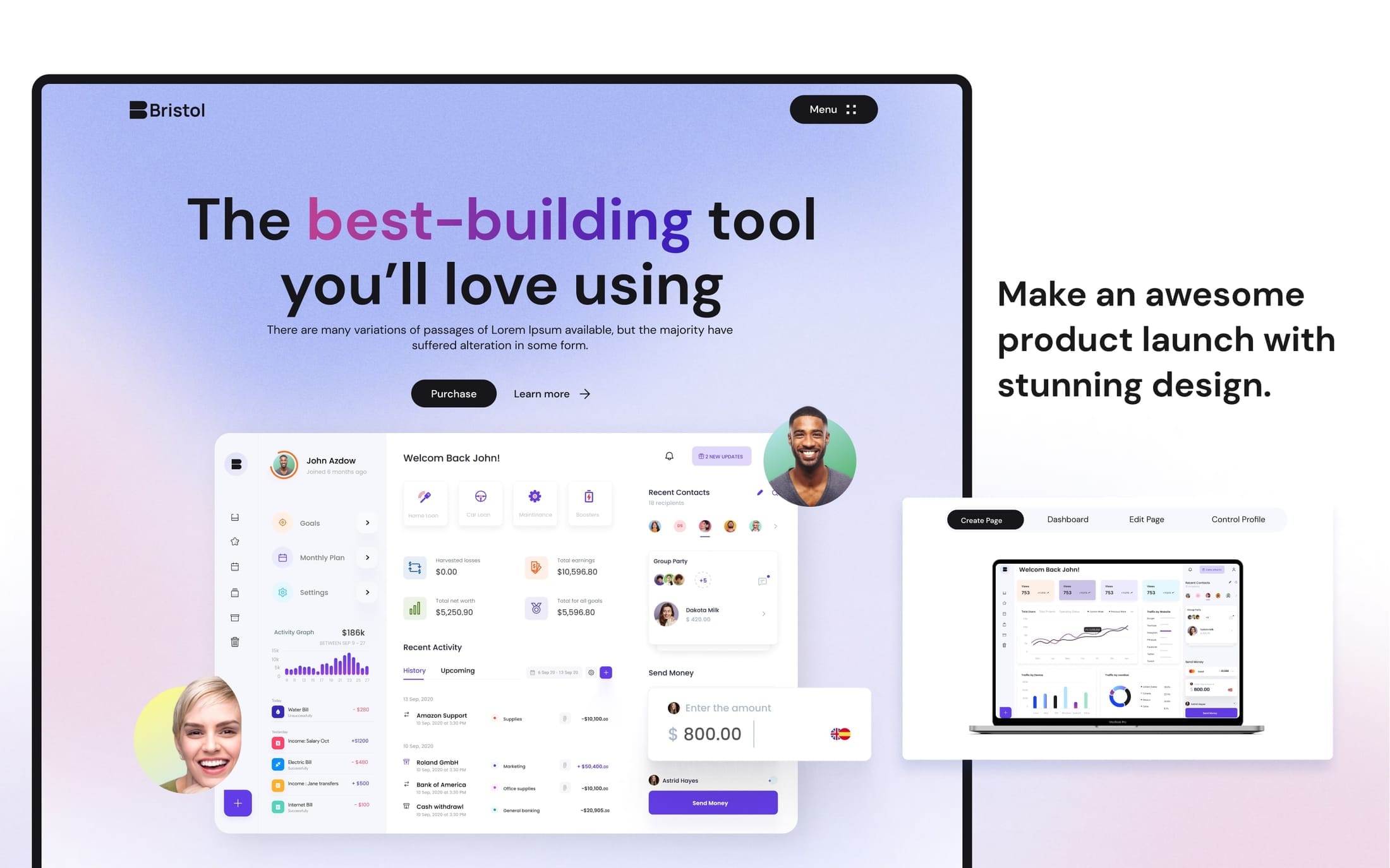 Bristol - Dashboard Website Template