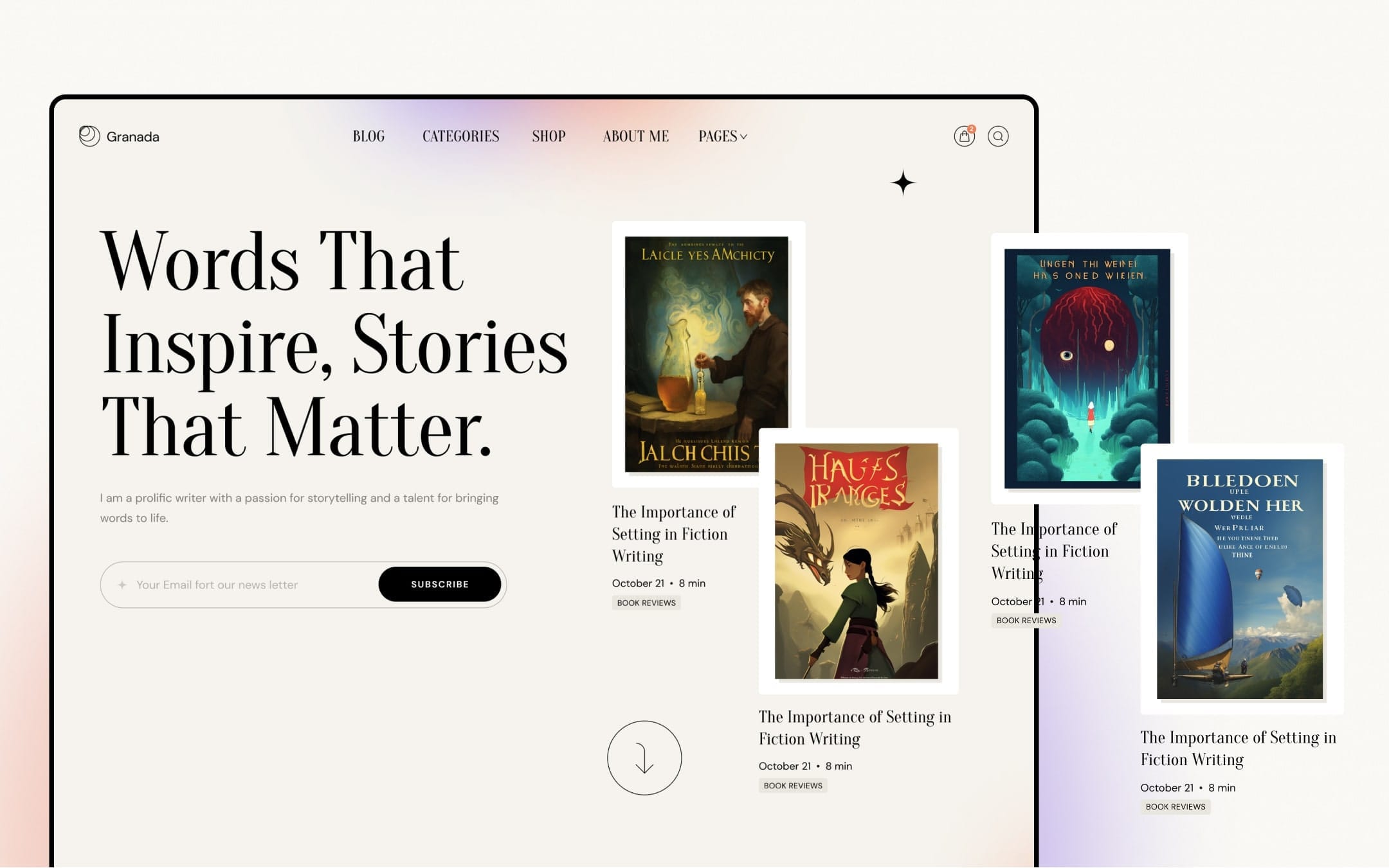 Granada - Book Website Template