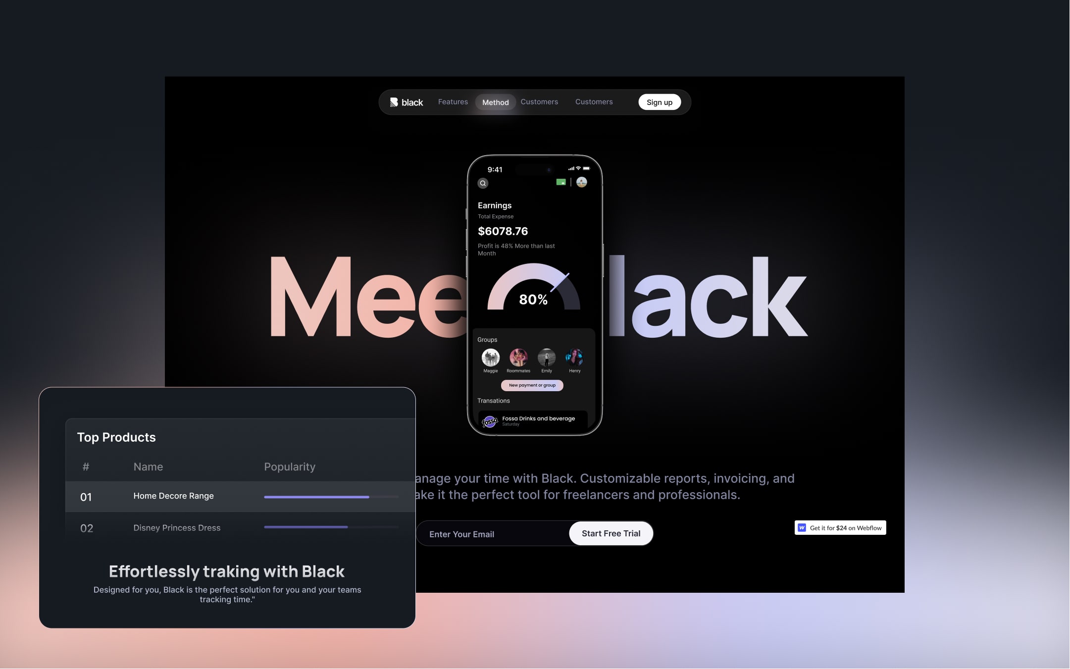 Black Plus - SaaS Website Template