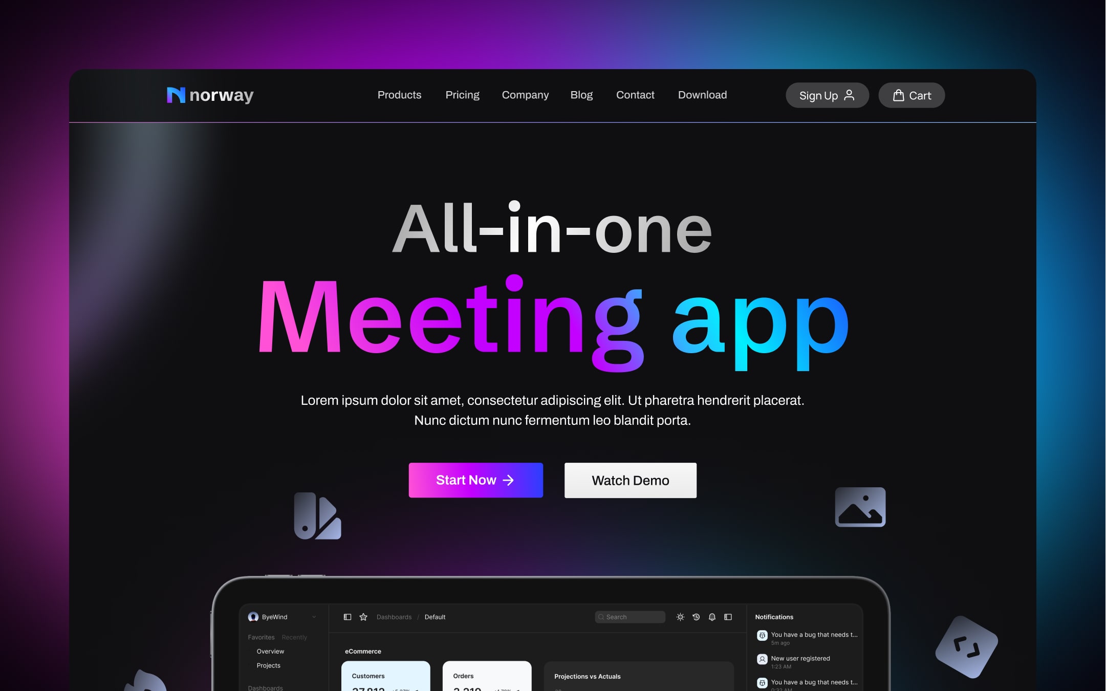 Norway - SaaS Website Template