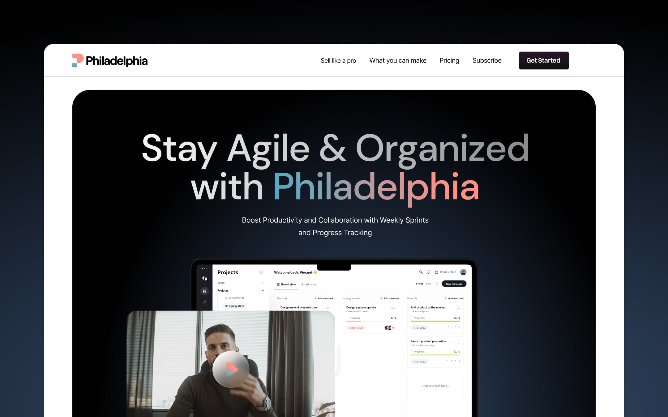 Philadelphia - SaaS Website Template