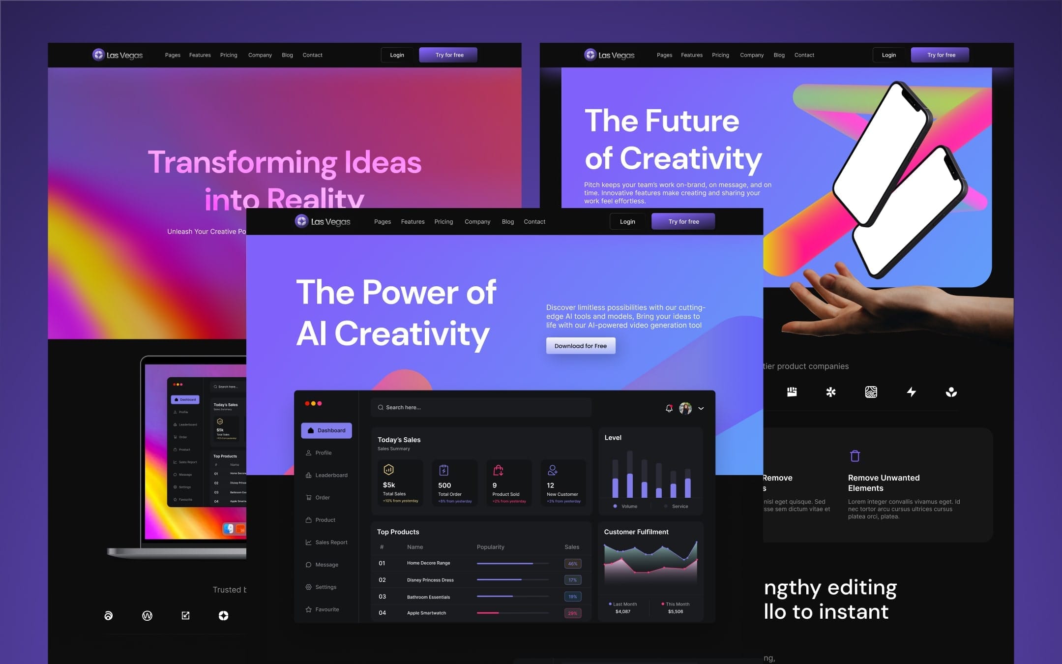 Las Vegas - SaaS Website Template