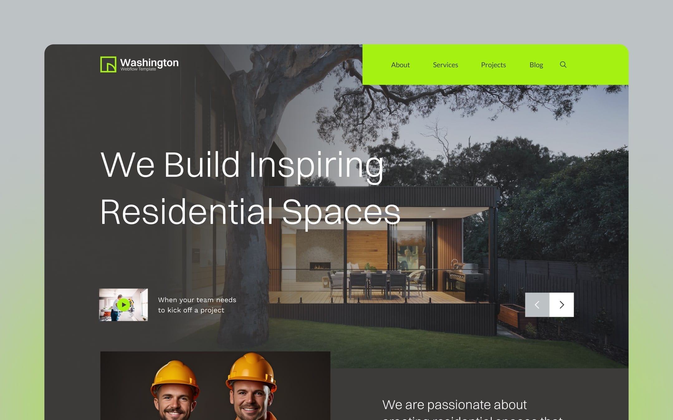 Washington Construct - Construction Website Template