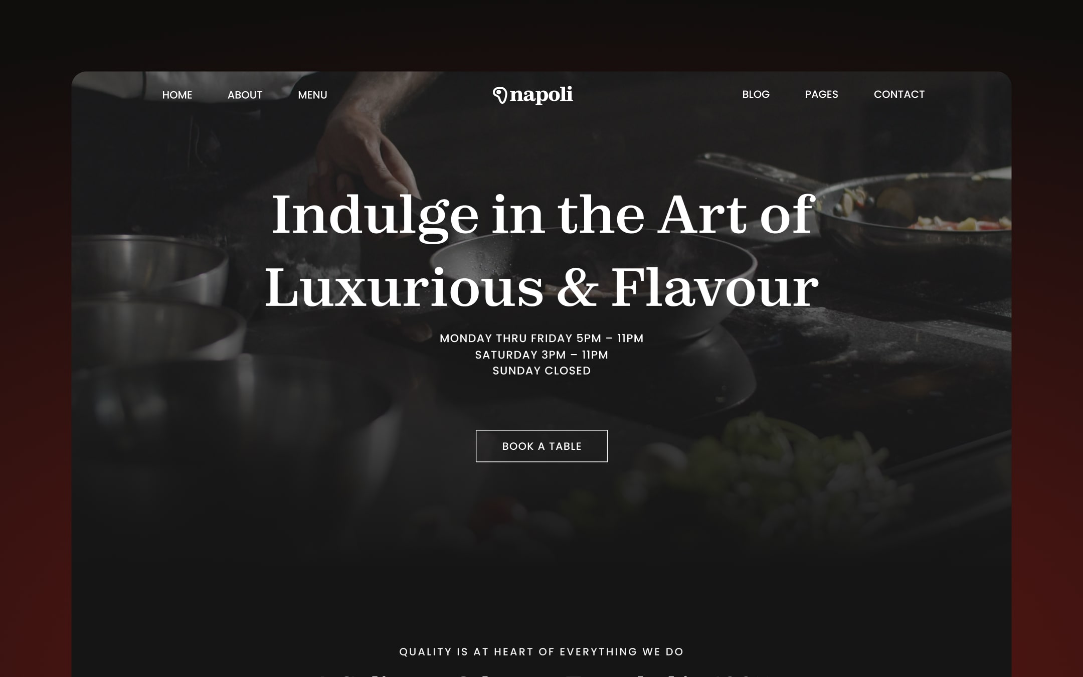 Napoli - Restaurant Website Template