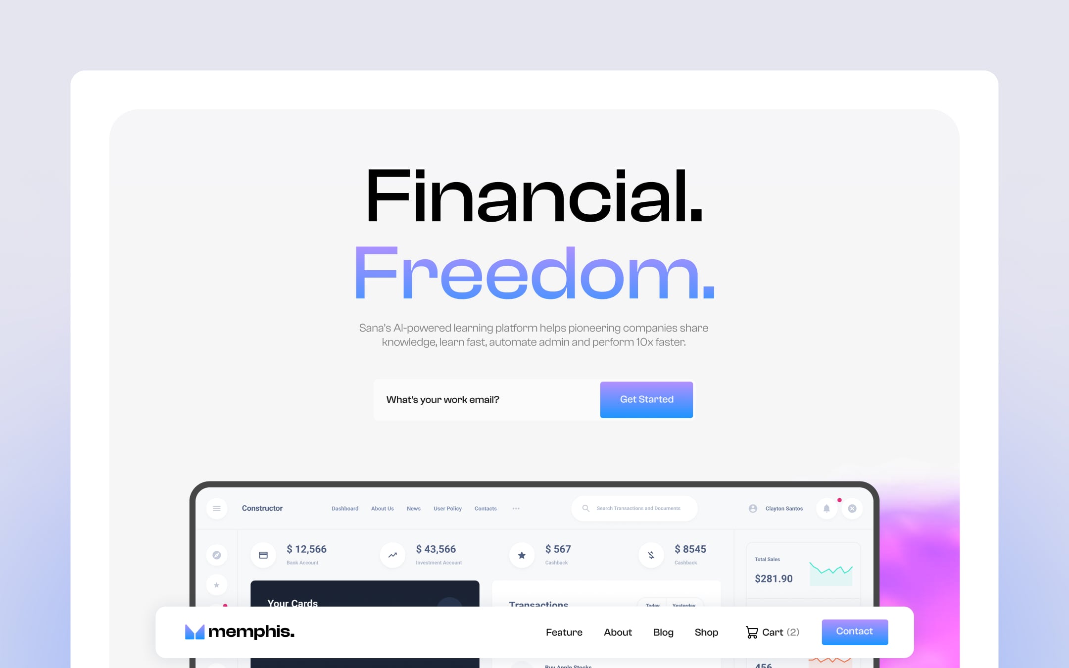 Memphis - SaaS Website Template