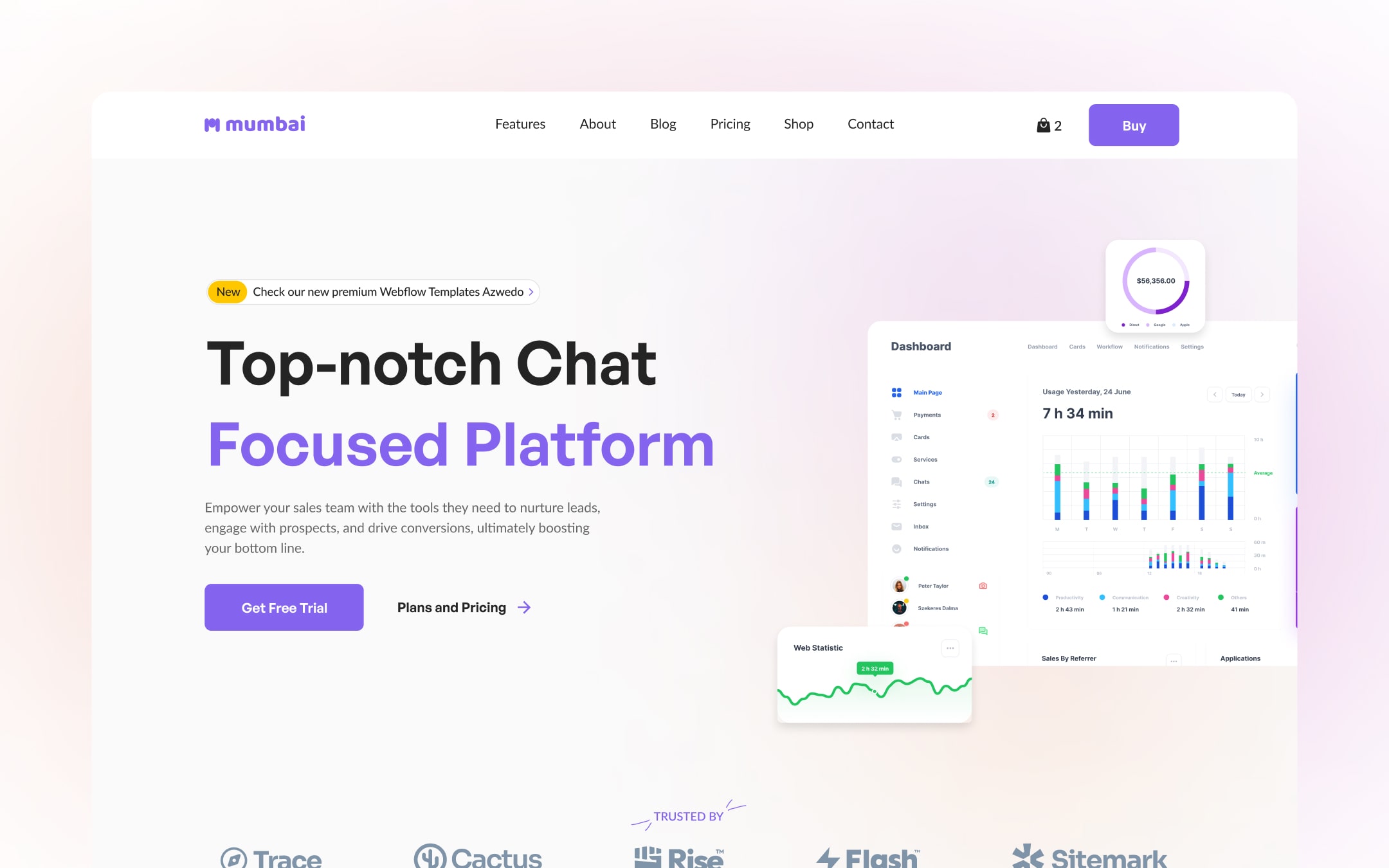 Mumbai—Webflow SaaS CMS&Ecommerce Template