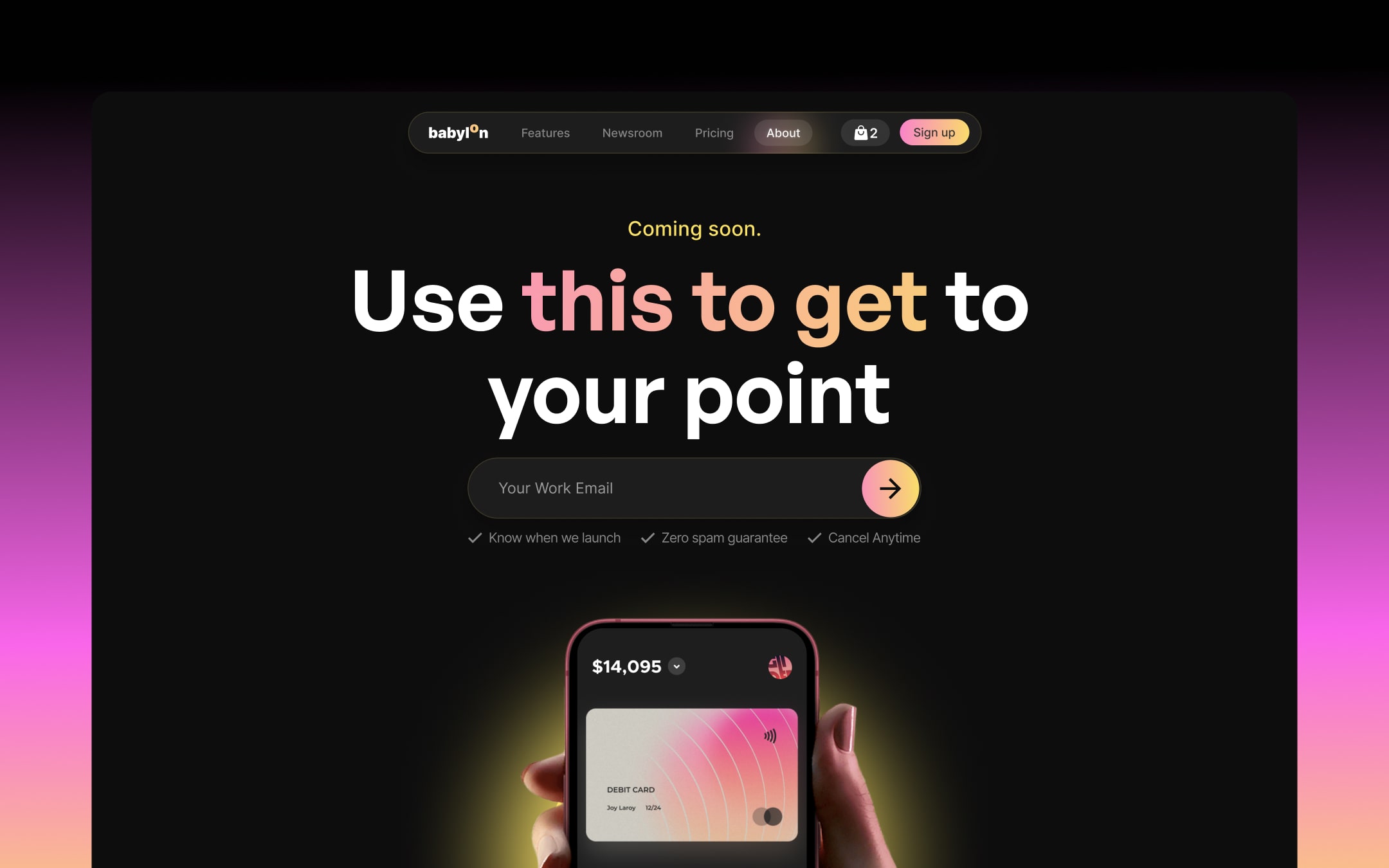 Babylon - SaaS Website Template