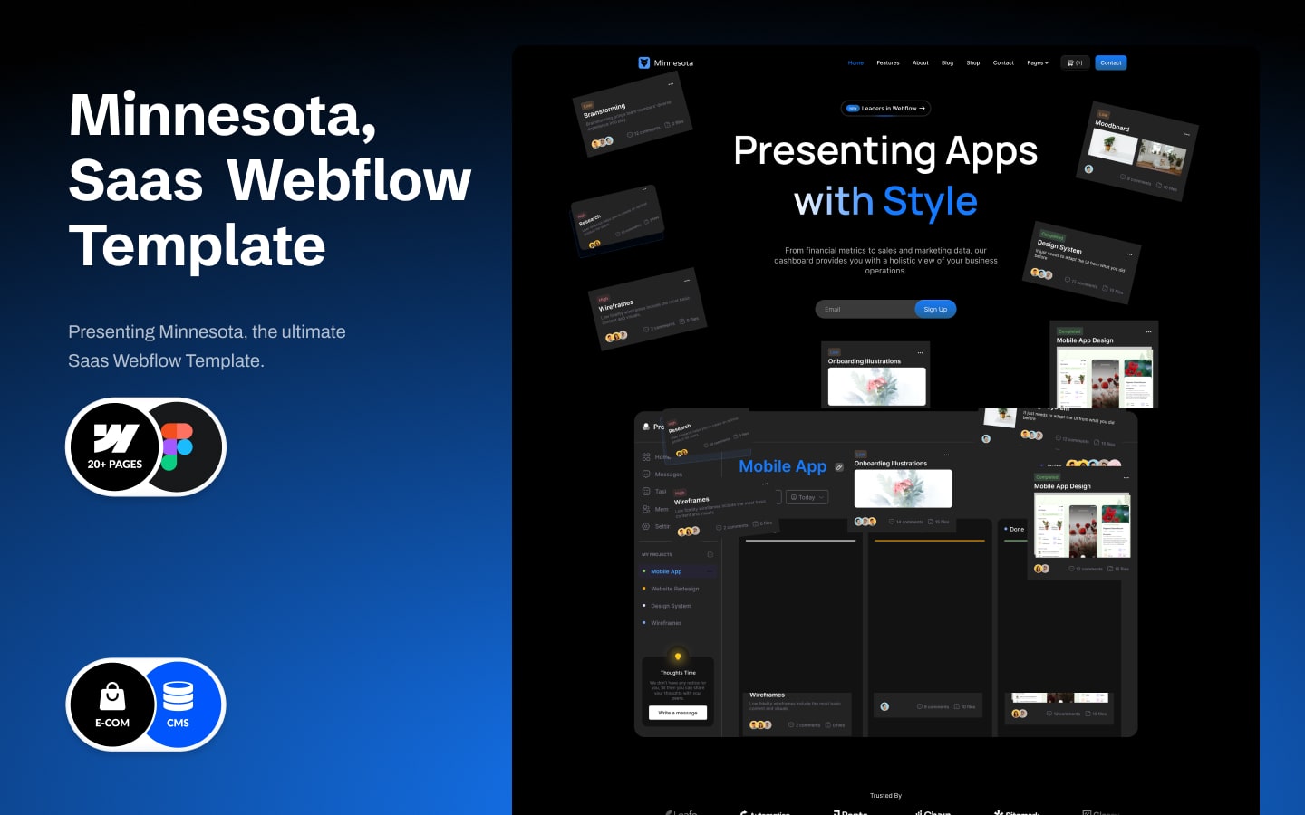 Minnesota Webflow SaaS template